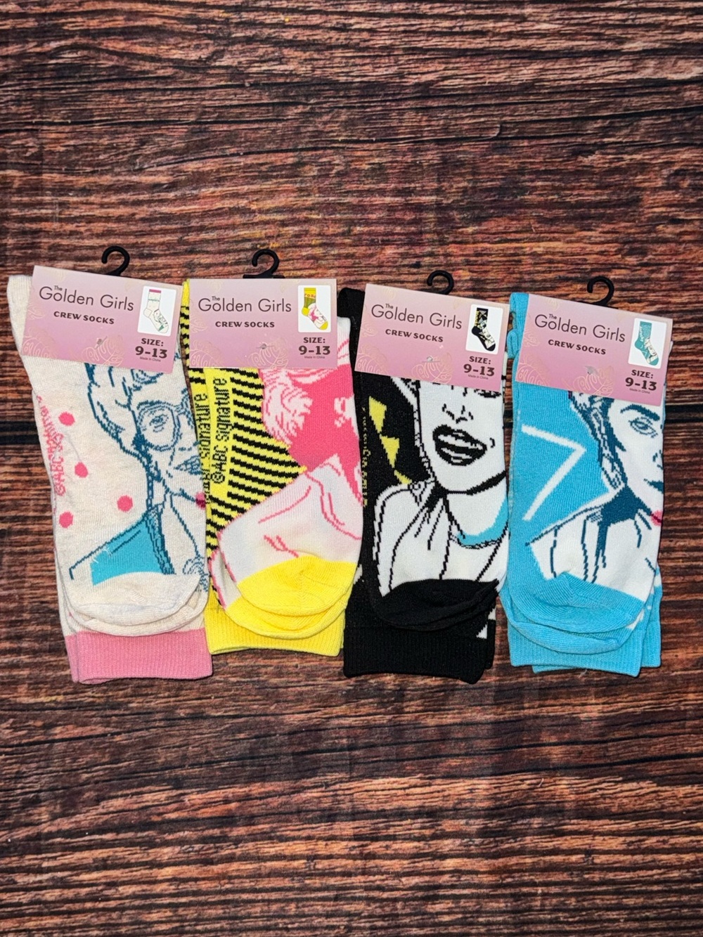 Golden Girls Graphic Crew Socks for Women Sz 9-13 • PICK ONE •